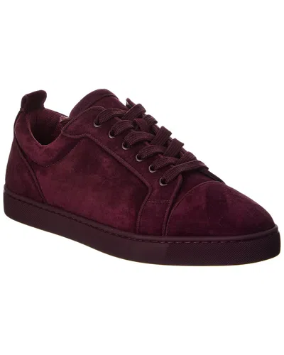 Christian Louboutin Louis Junior Suede Sneaker In Burgundy