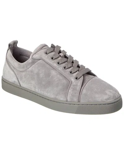 Christian Louboutin Man Sneakers Grey Size 12 Leather In Gray