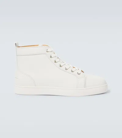 CHRISTIAN LOUBOUTIN LOUIS LEATHER HIGH-TOP SNEAKERS