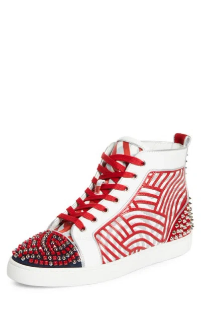 Christian Louboutin Louis No Limit Embellished High Top Sneaker