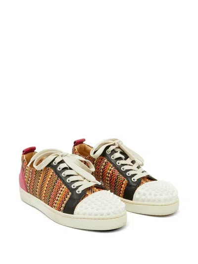 Pre-owned Christian Louboutin Louis Orlato Sneakers In Orange