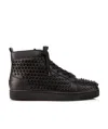 Christian Louboutin Louis Spikes Riveted Casual Sports Shoes In Black