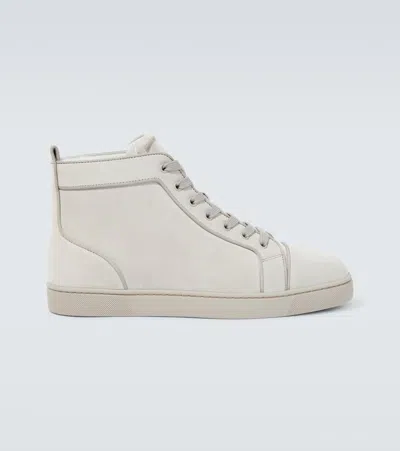 Christian Louboutin Louis Suede Sneakers In Goose