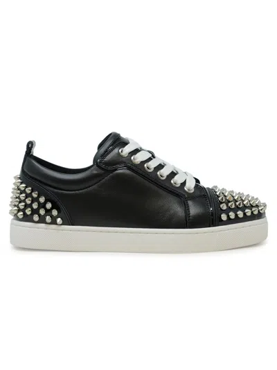 Christian Louboutin Louise Junior Spikes Black Nappa Sneakers