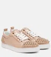 Christian Louboutin Louise Junior Spikes Pearlescent Leather Sneakers In Pattern