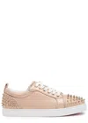 Christian Louboutin Louise Junior Spikes Pearlescent Leather Sneakers In Pattern