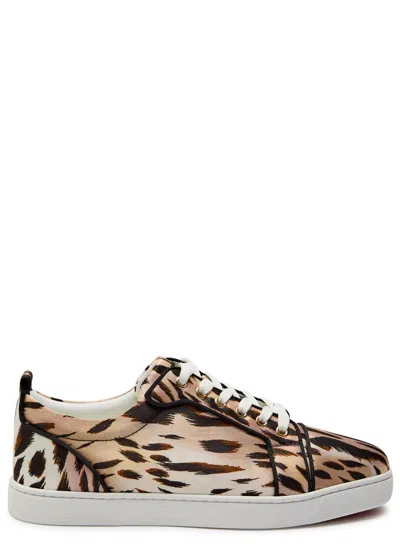 Christian Louboutin Louise Orlato Cheetah-print Satin Sneakers