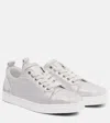Christian Louboutin Louise Orlato Metallic Leather Sneakers In Silver