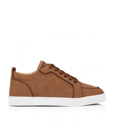 Christian Louboutin Low-cut Lace-up Sneakers In Brown