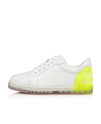 Christian Louboutin Low Lace-up Sneakers In White