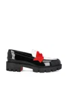Christian Louboutin Penny Lug Donna Leather Loafers In Multi/lin Black
