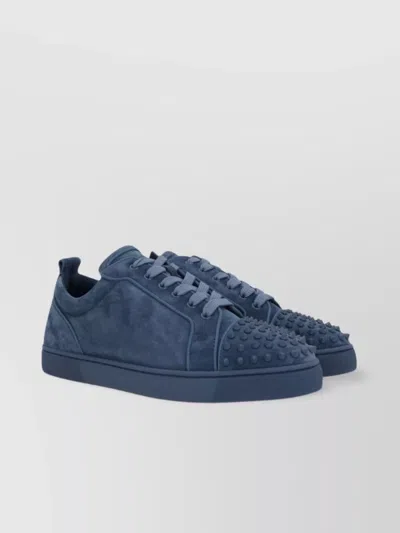 Christian Louboutin Mens Denim Louis Junior Suede Low-top Trainers In Blue