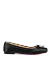 Christian Louboutin Mamadrague Leather Ballet Flats In Black