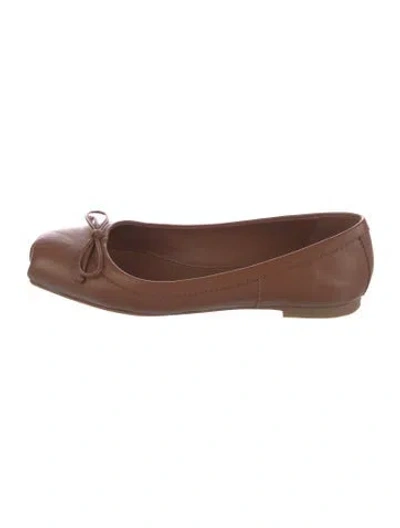 Pre-owned Christian Louboutin Mamadrague Ballet Flats Leather Ballet Flats In Brown