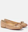 Christian Louboutin Mamadrague Leather Ballet Flats In Brown
