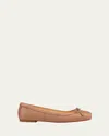 Christian Louboutin Mamadrague Leather Ballet Flats In Blush