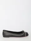 Christian Louboutin Mamadrague Spikes Embellished Leather Ballet Flats In Black