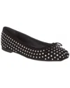 Christian Louboutin Mamadrague Strass Bow Red Sole Ballerina Flats In Black