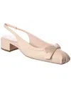 Christian Louboutin Mamaflirt 30mm Leather Slingback Ballet Flats In Beige