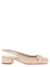Christian Louboutin Mamaflirt 30mm Leather Slingback Ballet Flats In Pink