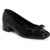 Christian Louboutin Mamaflirt Square Toe Pump In B439 Black/lin Black