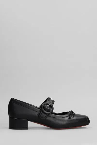Christian Louboutin Mamastrapita Bow Detailed Ballerinas In Black