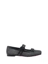 Christian Louboutin 10mm Mamastrapitina Crystal Flats In Black