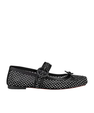 CHRISTIAN LOUBOUTIN CHRISTIAN LOUBOUTIN MAMASTRAPITINA BOW DETAILED FLAT SHOES