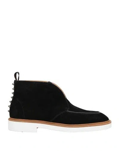 Christian Louboutin Man Ankle Boots Black Size 9 Leather