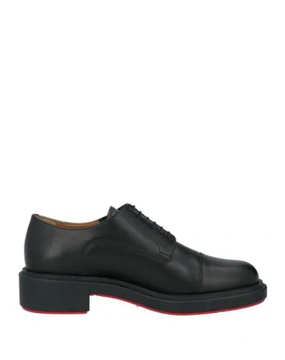 Christian Louboutin Man Lace-up Shoes Black Size 8 Leather