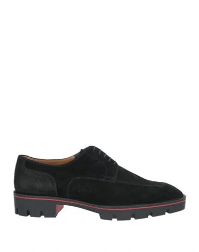 Christian Louboutin Man Lace-up Shoes Black Size 9 Leather