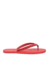 Christian Louboutin Man Thong Sandal Red Size 7 Rubber In Red