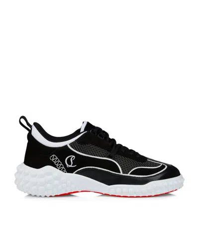 Christian Louboutin Mara Embroidered Sneakers In Black
