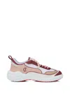 Christian Louboutin Mara Flat Sneakers Rear Pull Tab Contrast Panels In Rosa
