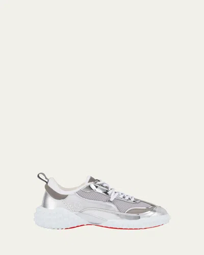 Christian Louboutin Mara Mixed Leather Runner Sneakers In Animal Print