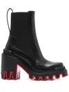Christian Louboutin Marchacroche Black Leather Ankle Boots