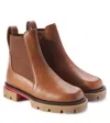 Christian Louboutin Girl's Marchacroche Calf Leather Boots, Toddlers/kids In Brown