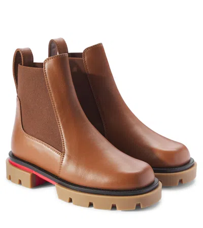 CHRISTIAN LOUBOUTIN MARCHACROCHE LEATHER CHELSEA BOOTS