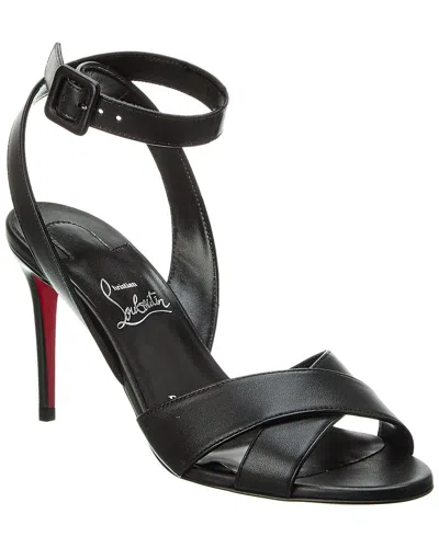 Christian Louboutin Mariza 85 Leather Sandal In Black