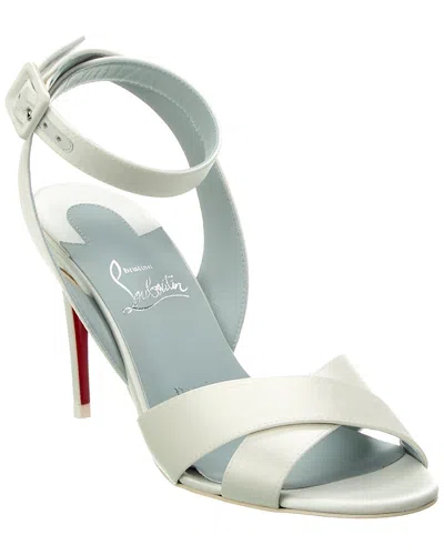 Christian Louboutin Mariza 85 Satin Sandal In White