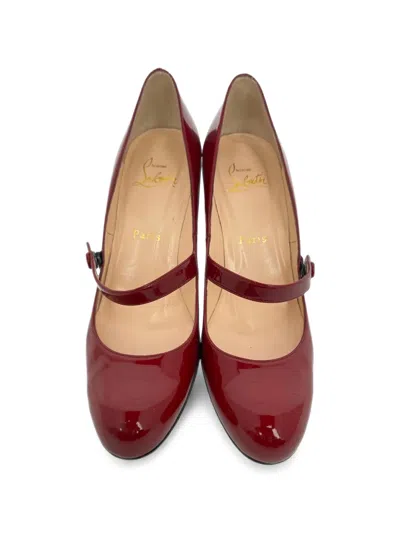 Pre-owned Christian Louboutin Mary Jane Pumps In Red