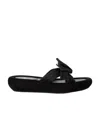 Christian Louboutin Matriciasummer Satin Thick-soled Slippers In Black
