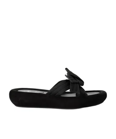 Christian Louboutin Matriciasummer Satin Thick-soled Slippers In Black