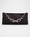 Christian Louboutin Maykimay Chain-draped Clutch Bag In Crepe Satin In Black