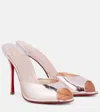 Christian Louboutin Me Dolly 100 Mirrored Leather Mules In Pink