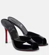 Christian Louboutin Me Dolly 100 Patent Leather Mules In Black