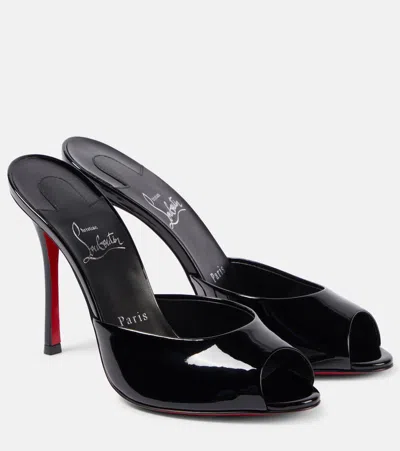 CHRISTIAN LOUBOUTIN ME DOLLY 100漆皮穆勒鞋