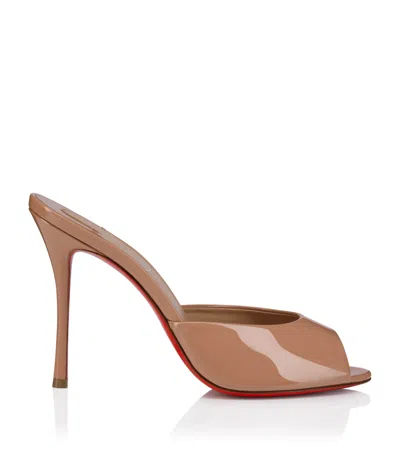 Christian Louboutin Me Dolly Patent Leather Mules 100 In Brown