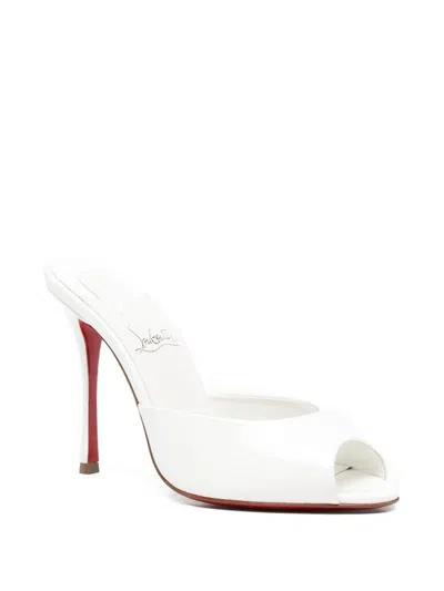 Christian Louboutin Me Dolly Patent Leather Mules In Metallic