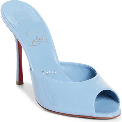 Christian Louboutin Me Dolly Peep Toe Slide Sandal In Blue